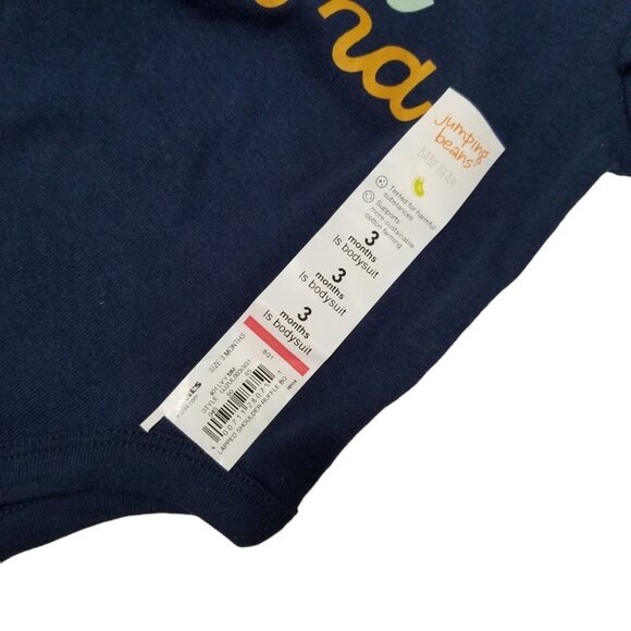 NWT JUMPING BEANS 3 PIECE SET BODYSUIT SWEATPANTS AND HEADBAND Baby Size 3M - Picture 8 of 9